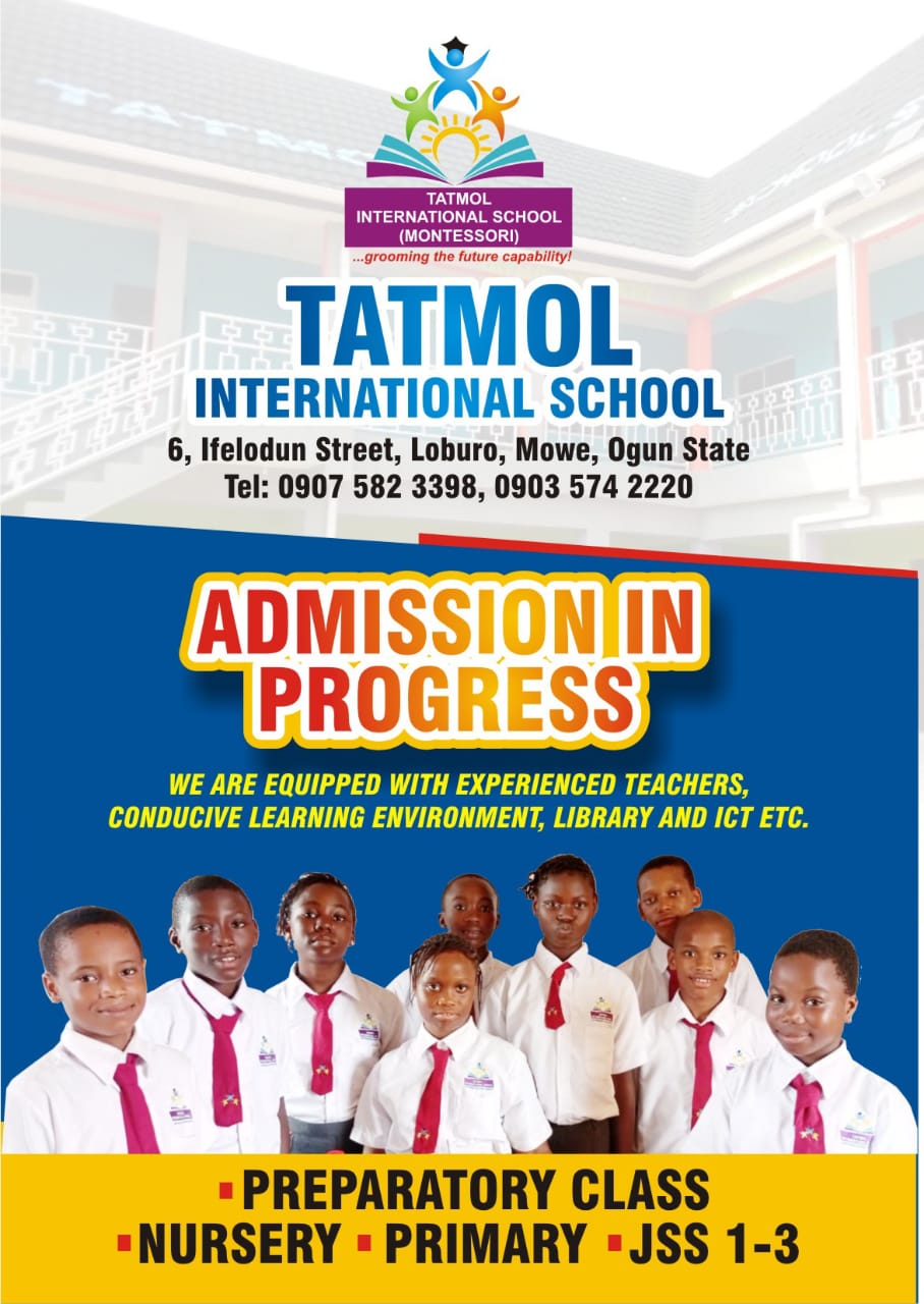 Admission in progress at Tatmol International School